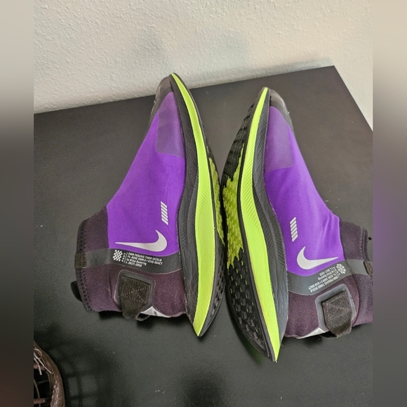 Nike Zoom Pegasus Turbo Shield Black Voltage Purple Running Sneakers Size 8.5 - Picture 10 of 16